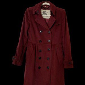 Burberry burgundy women coat